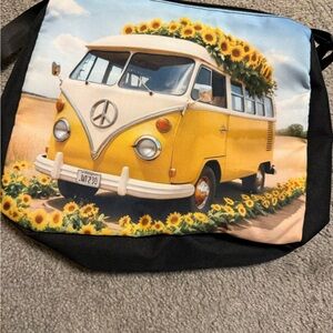 Yellow Sunflower Van Print Bag